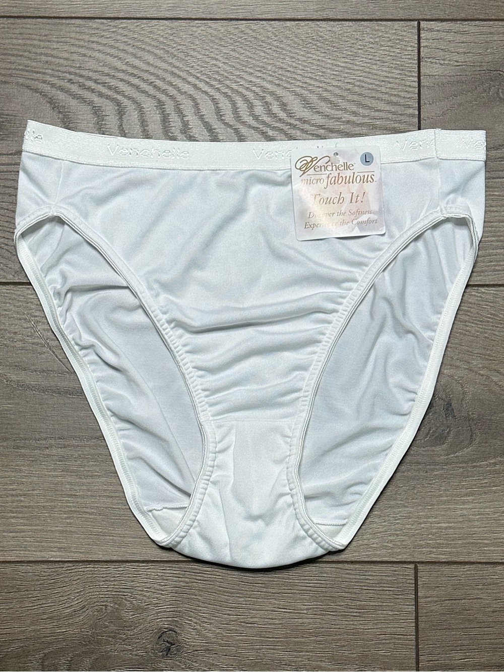 Vintage Venchelle Micro Fabulous Touch It High Waist Hi Cut High Leg Panty White